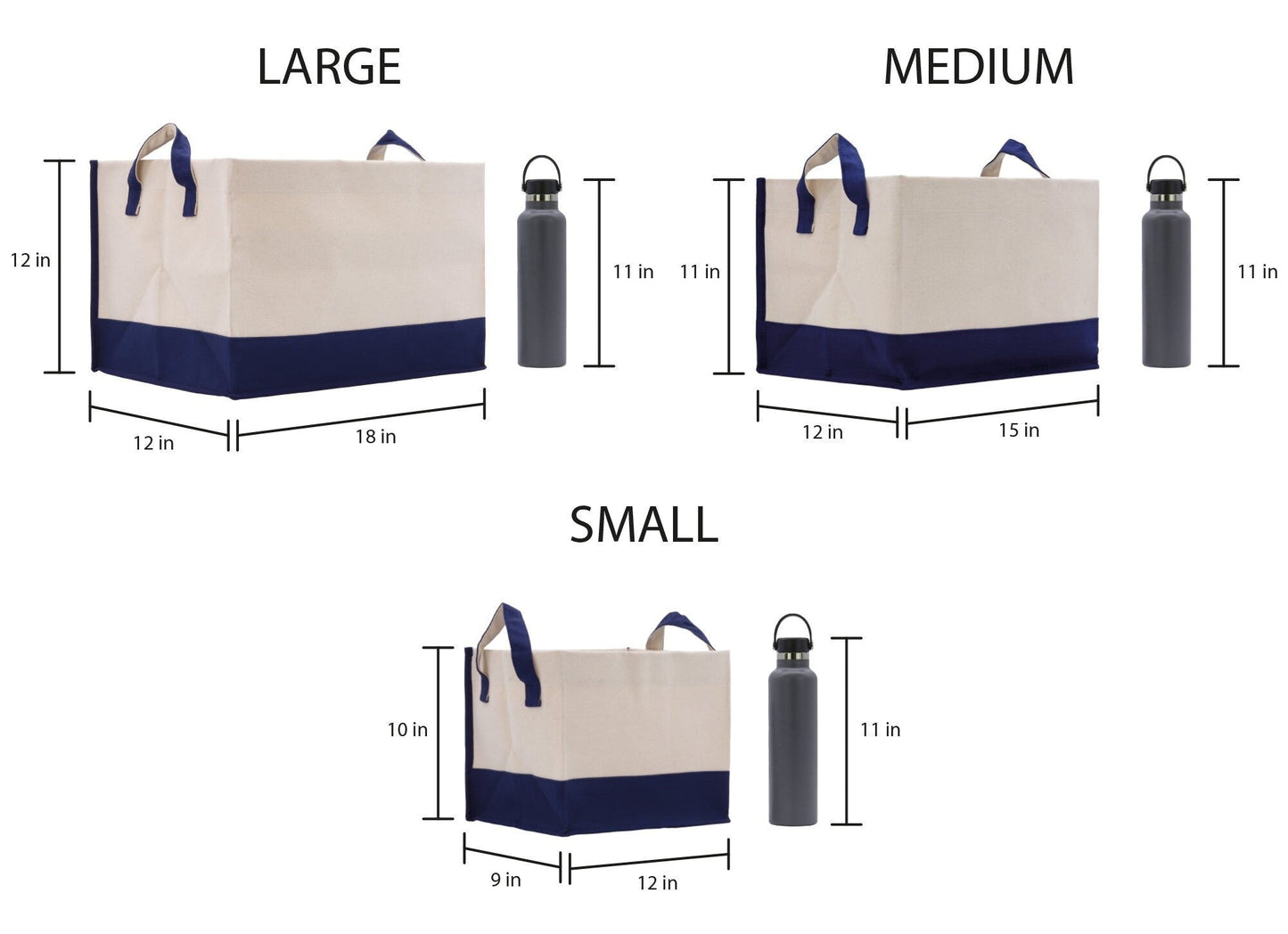Personalized Canvas Storage Tote Bag Storage Towels
