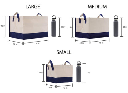 Personalized Canvas Storage Tote Bag Storage Towels