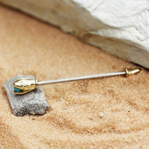 Golden Serpent Industrial Barbell | Fashion Hut Jewelry