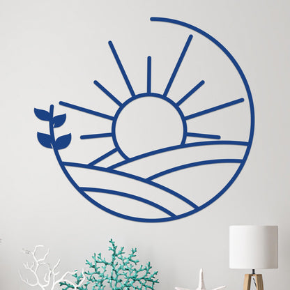 Island Sunset Vine Circle Sign