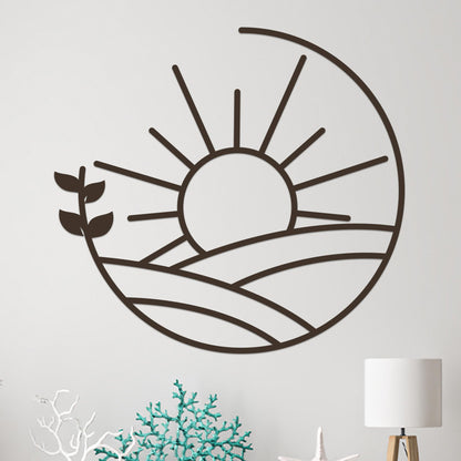Island Sunset Vine Circle Sign