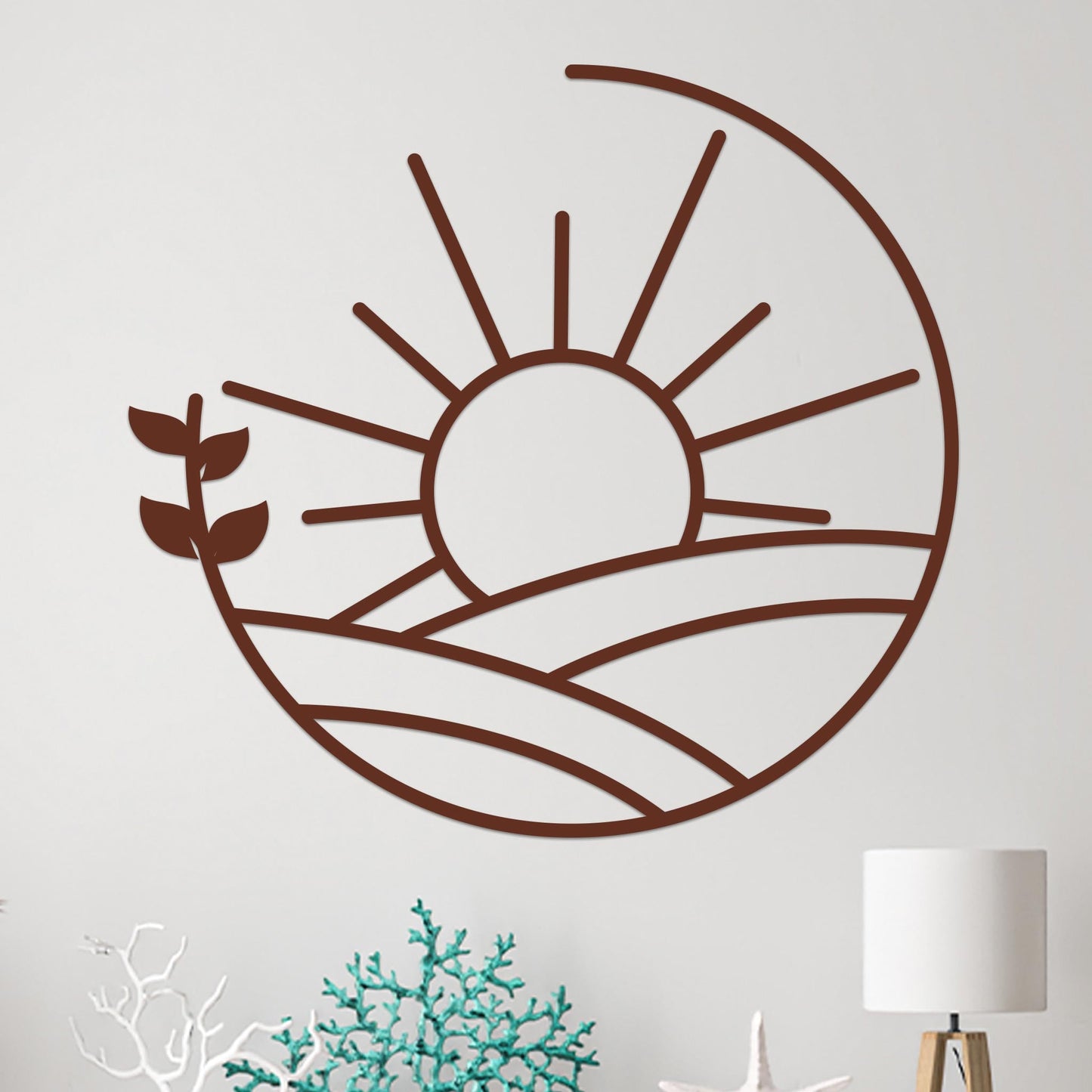 Island Sunset Vine Circle Sign