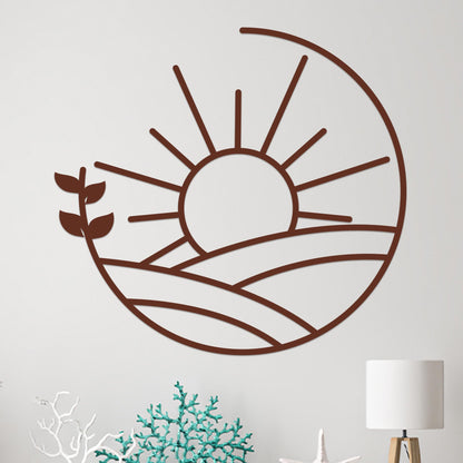 Island Sunset Vine Circle Sign