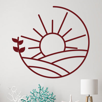 Island Sunset Vine Circle Sign
