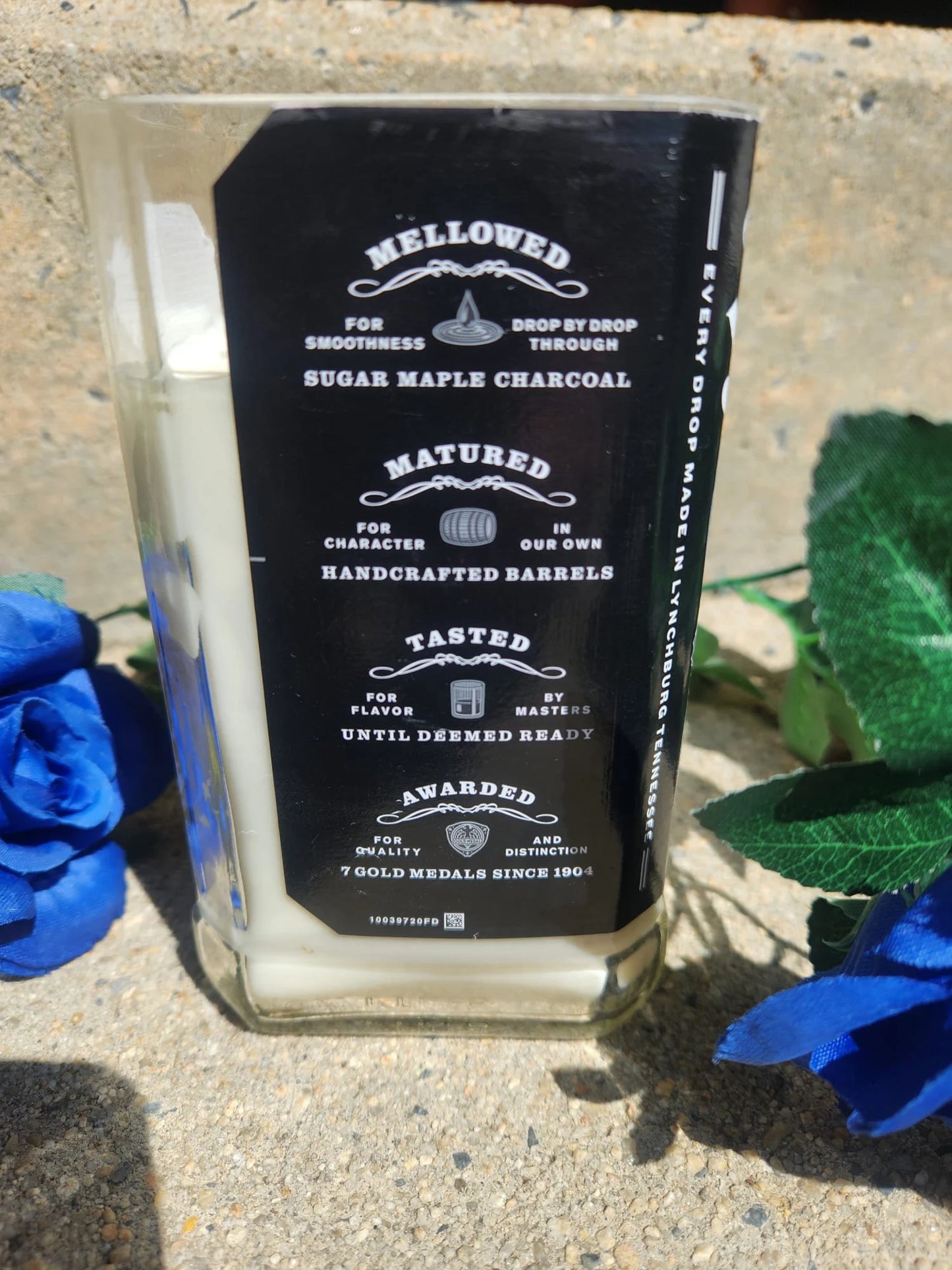 Jack Daniels Upcycled Candle - Black Cherry Whiskey scented candle (10 oz)