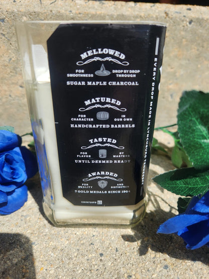 Jack Daniels Upcycled Candle - Black Cherry Whiskey scented candle (10 oz)