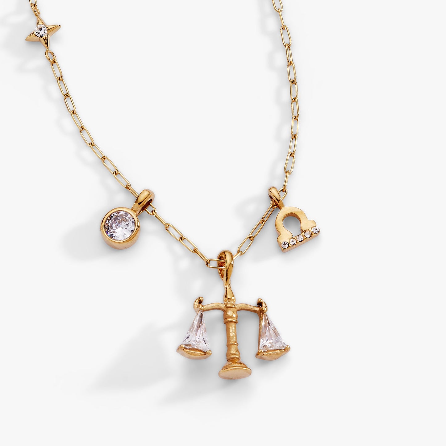 Libra Zodiac Charm Cluster Necklace - ALEX AND ANI
