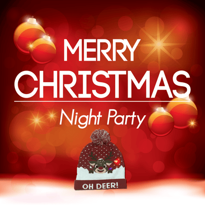 Pom Pom Party Holiday Hats With LED Lights Fashion Hut Jewelry