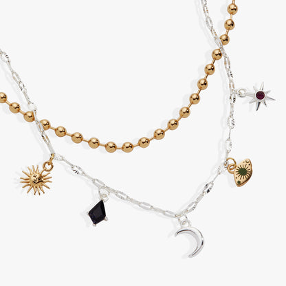 Moon Magic 2 Row Charm Necklace - ALEX AND ANI