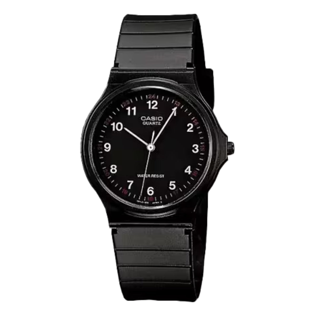Casio Men’s Black Dial Black Resin Lightweight Analog Wristwatch - MQ-24-1B