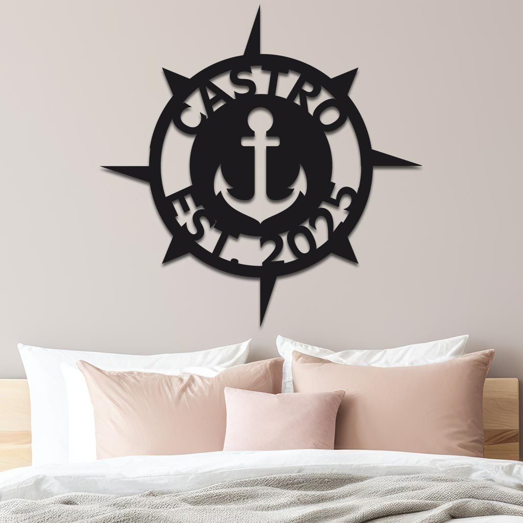 Nautical Anchor Family Established Sign