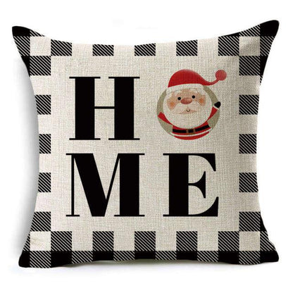 Plaid Christmas Linen Pillow Covers