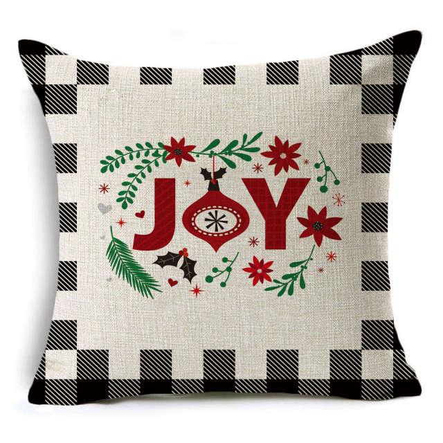 Plaid Christmas Linen Pillow Covers