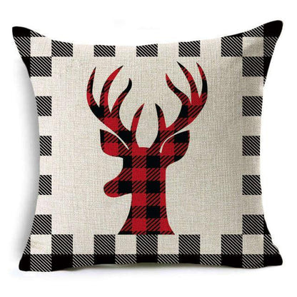 Plaid Christmas Linen Pillow Covers