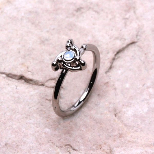 316L Stainless Steel Ornate Swirl Design Nose Hoop / Cartilage Earring
