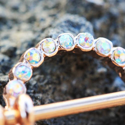 Rose Gold Jeweled Sweat Candy Nipple Shield