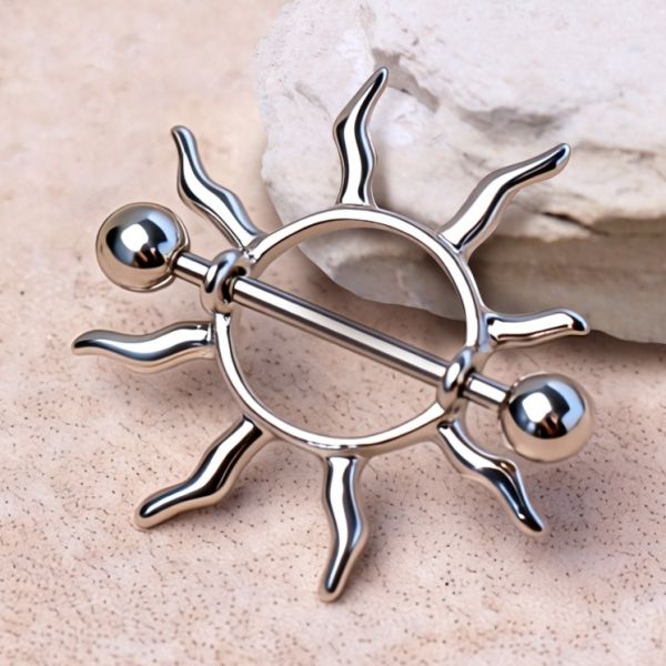 316L Stainless Steel Tribal Sun Nipple Shield