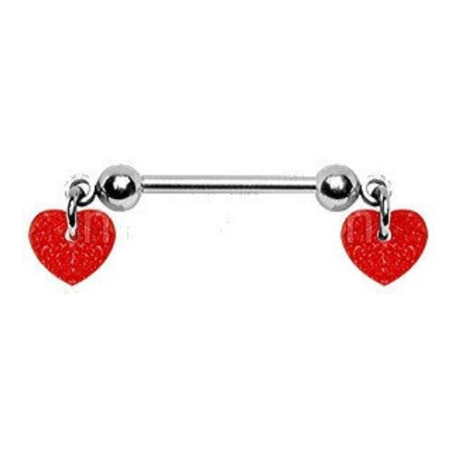 Red Hearts Nipple Bar | Fashion Hut Jewelry