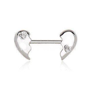 Broken Heart Nipple Bar | Fashion Hut Jewelry