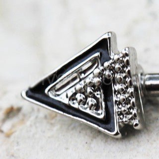 316L Stainless Steel Modern Multi-Triangle Nipple Bar | Fashion Hut Jewelry