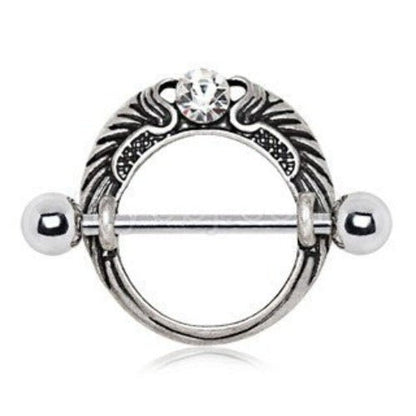 316L Stainless Steel Angel Wing Nipple Shield | Fashion Hut Jewelry