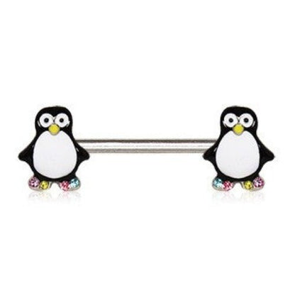 316L Stainless Steel Adorable Penguin Nipple Bar | Fashion Hut Jewelry