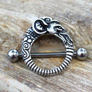 316L Stainless Steel Tribal Elephant Nipple Shield | Fashion Hut Jewelry