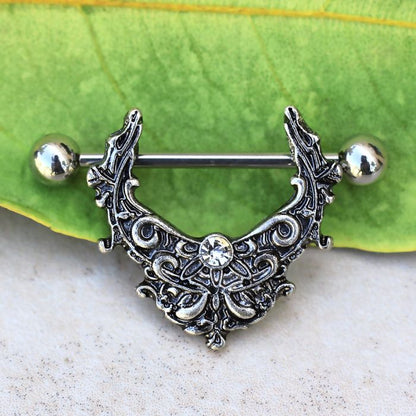316L Stainless Steel Gothic Nipple Shield - Fashion Hut Jewelry