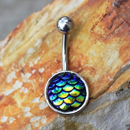 Mermaid Rainbow Scales Navel Ring | Fashion Hut Jewelry