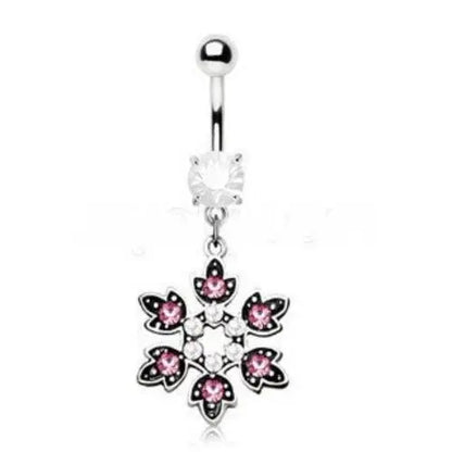 Flower Dangle Navel Ring | Fashion Hut Jewelry