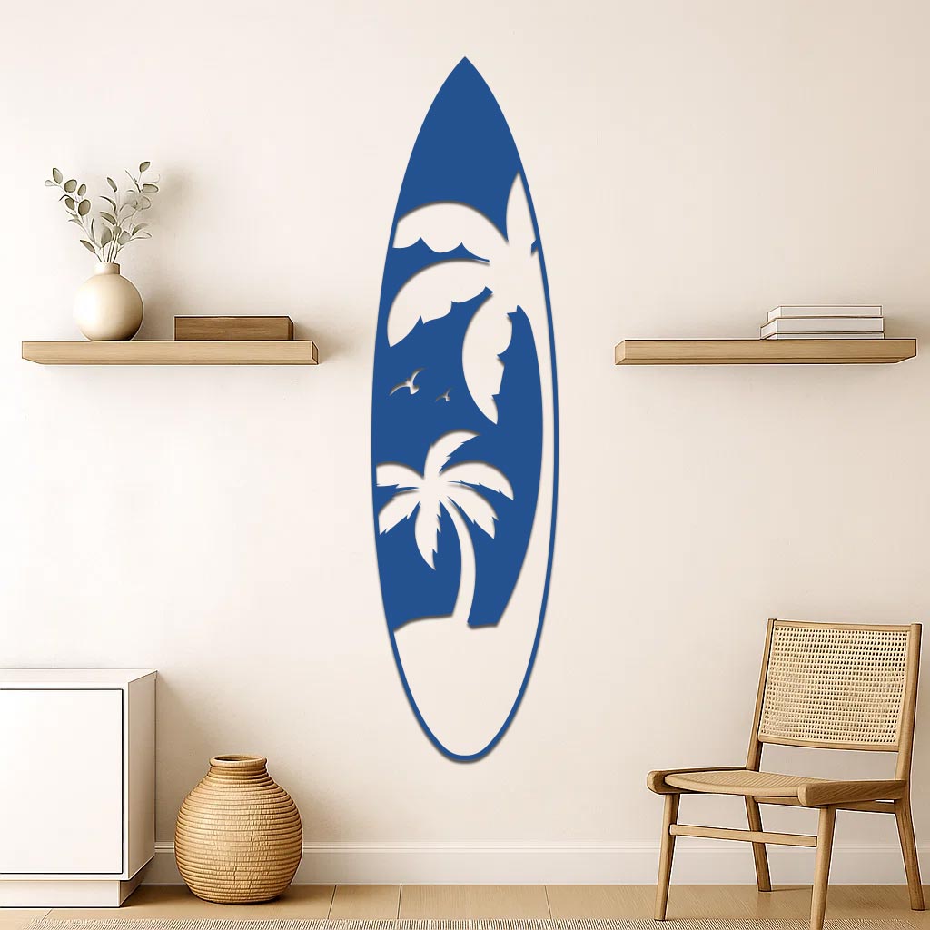 Palm Tree Surfboard Sign