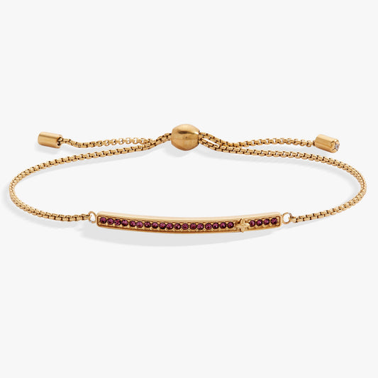 February Everyday Birthstone Pave Bolo Bracelet - ALEX AND ANI