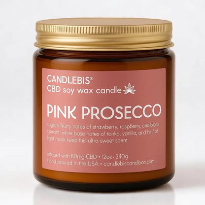 Pink Prosecco CBD Candle