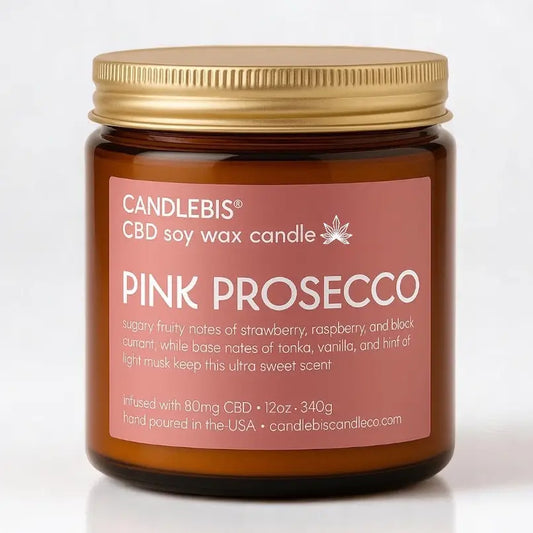 Pink Prosecco CBD Candle