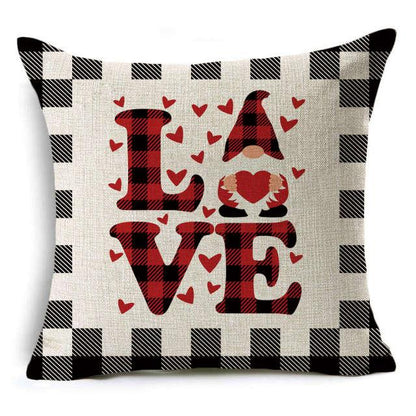 Plaid Christmas Linen Pillow Covers