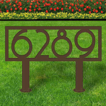 Retro Metal Address Yard Sign