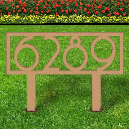 Retro Metal Address Yard Sign
