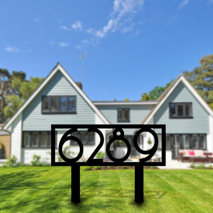 Retro Metal Address Yard Sign