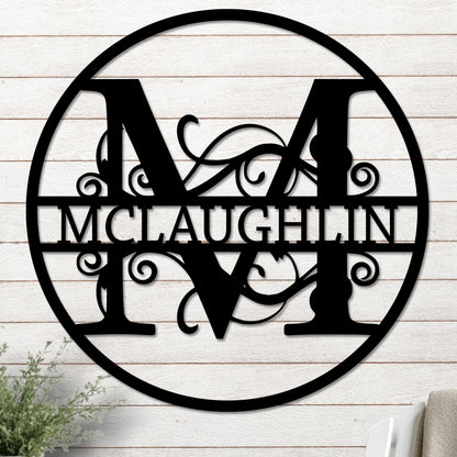 Monogram in Circle Sign