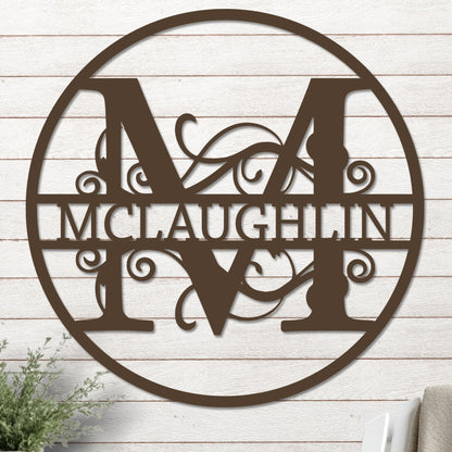 Monogram in Circle Sign