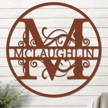 Monogram in Circle Sign
