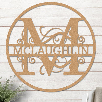 Monogram in Circle Sign