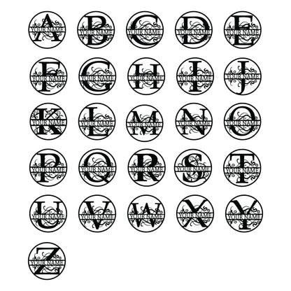 Monogram in Circle Sign