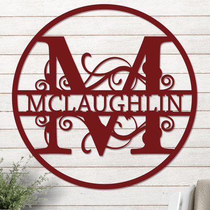 Monogram in Circle Sign