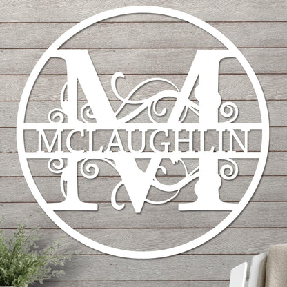 Monogram in Circle Sign