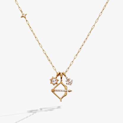 Sagittarius Zodiac Charm Cluster Necklace - ALEX AND ANI
