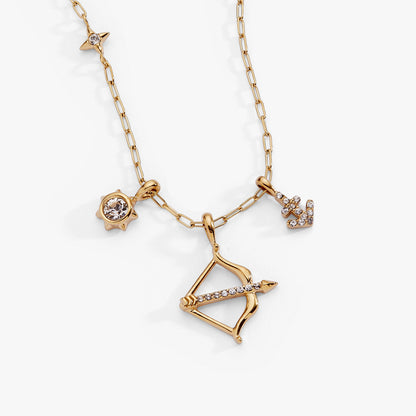 Sagittarius Zodiac Charm Cluster Necklace - ALEX AND ANI