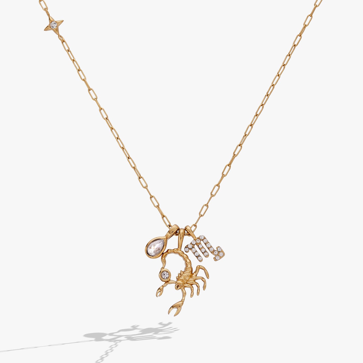 Scorpio Zodiac Charm Cluster Necklace - ALEX AND ANI
