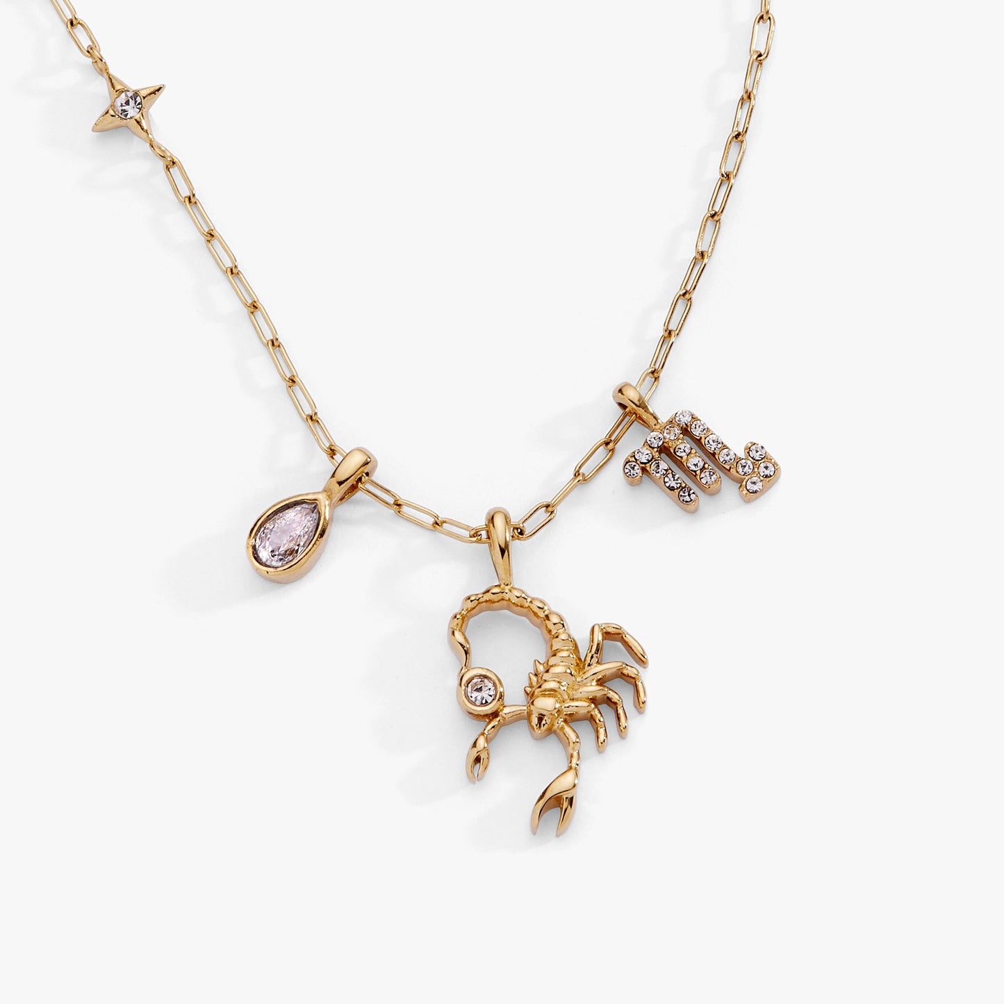 Scorpio Zodiac Charm Cluster Necklace - ALEX AND ANI