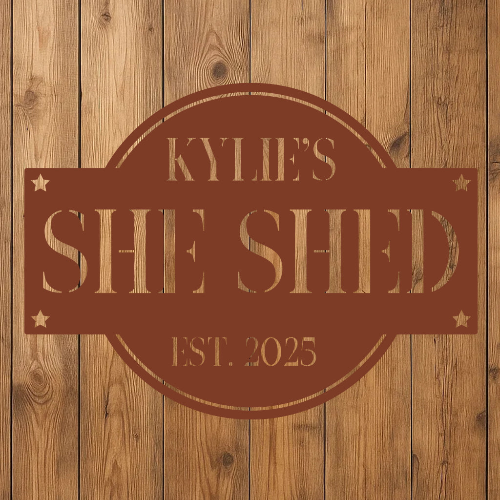 She Shed Sign w Name